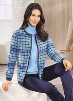 Cardigan med grafiskt m&ouml;nster 