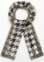 Halsduk med en houndstooth-design, 