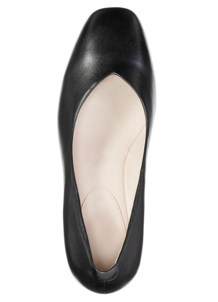 ELENA EDEN, eleganta dampumps, vidd G, med läderfoder SVART