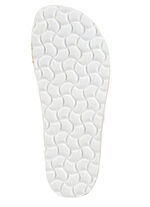 ELENA EDEN mulor gjorda av grovvävt textilmaterial BEIGE-WEISS