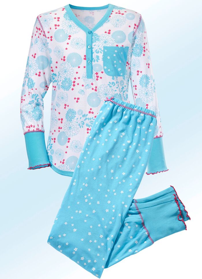 Pyjamas med muddar och knappsl&aring; 