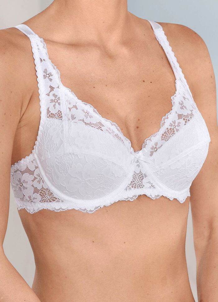 Laurina bygel-bh i elastisk spets 