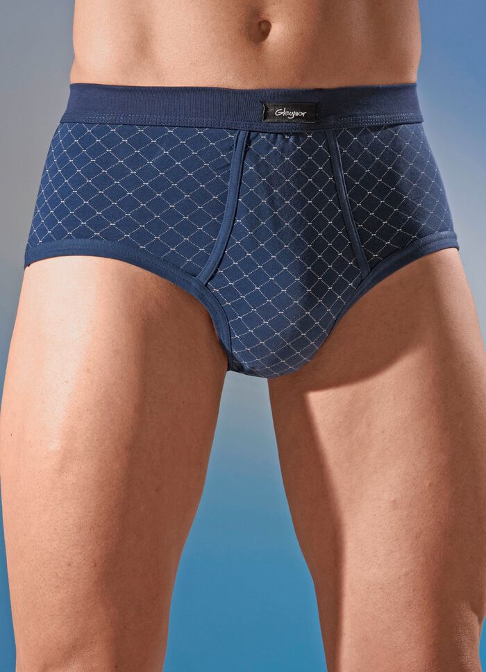 Fyrapack trosor av fin jersey, med gylf 