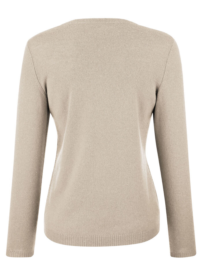Tröja med kashmirinnehåll BEIGE