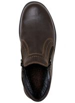 GINO GALANTE, andningsbara herrst&ouml;vlar, vinterskor, med dragkedja MOCKA