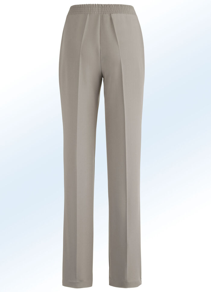 Byxor i elegant snitt TAUPE
