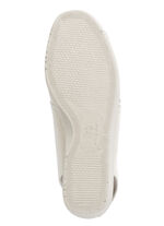 ELENA EDEN sandal av luftigt meshmaterial och textil med metalliskt skimmer HELLBEIGE