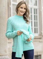 Tröja med halsduk i mjuk kvalitet ISBLÅ