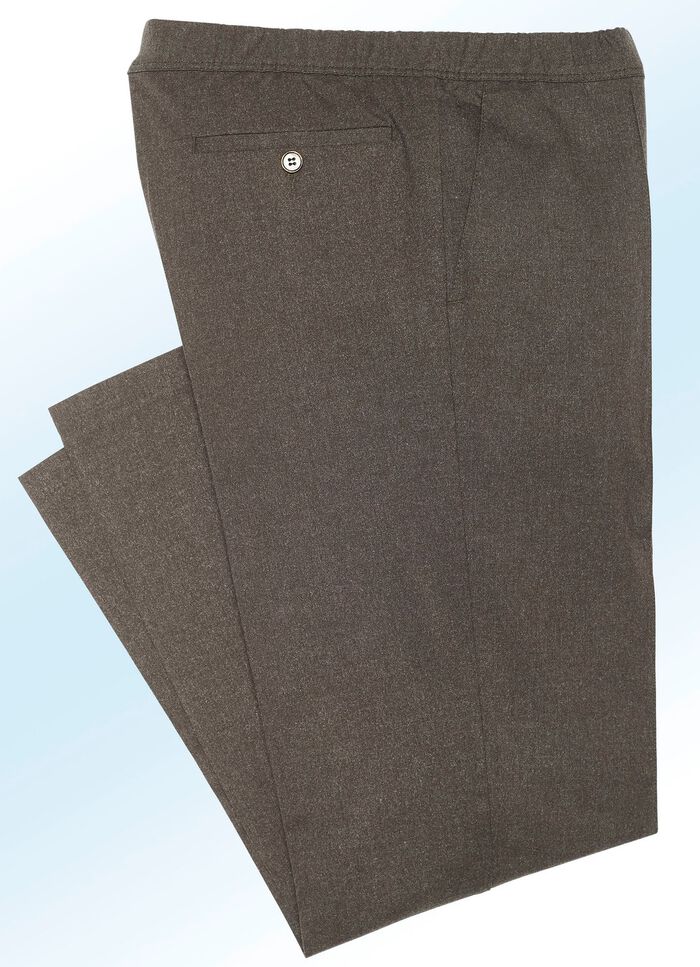 Bekv&auml;ma byxor fr&aring;n Klaus Modelle med res&aring;rlinning i 5 f&auml;rger 