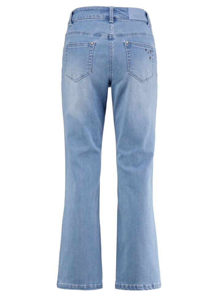 Jeans med trendiga dekorativa nitar HELLBLAU