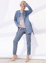 Jeans med blommiga broderier, 