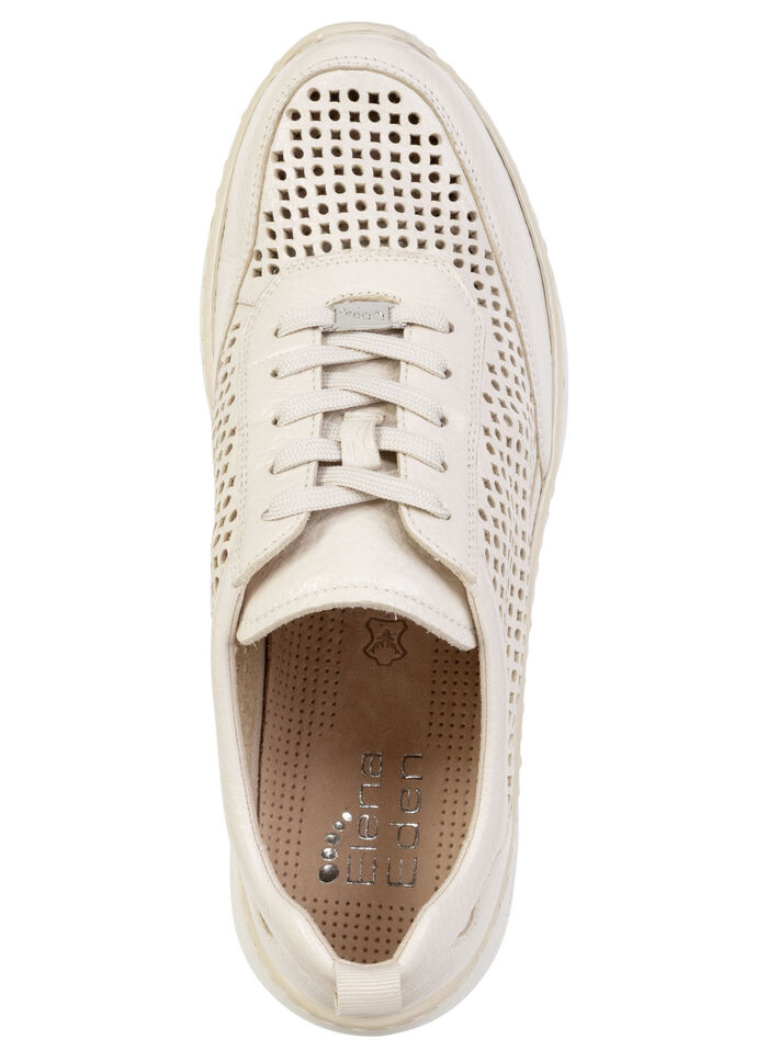 ELENA EDEN, sommarsneakers f&ouml;r dam, vidd H, med uttagbar fotb&auml;dd BEIGE