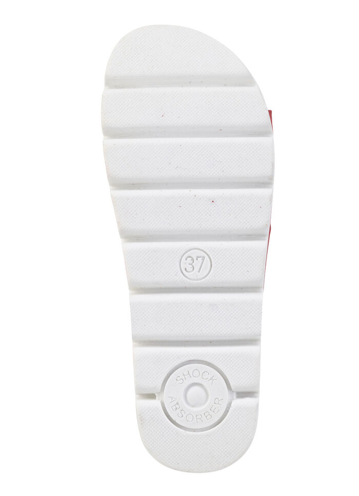 ELENA EDEN, somriga damsliplockar, tillverkade av läder RÖD