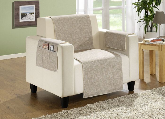 Hemtillbeh&ouml;r tillverkade av 100 % bomull, undersida 100 % ny ull NATUR