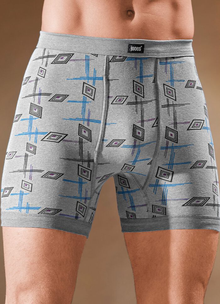 Fyrpack boxershorts i finribb med &ouml;ppning 