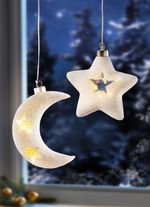 Upplyst glasdekor med frostdekor 