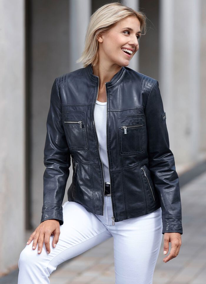 Kort skinnjacka fr&aring;n "Caminari" 