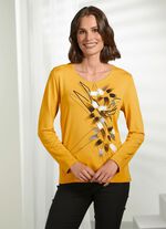 Attraktiv skjorta med effektiva flatlocks&ouml;mmar i 2 f&auml;rger MAJSGUL