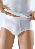 Fem-pack finribbade kalsonger, vit 