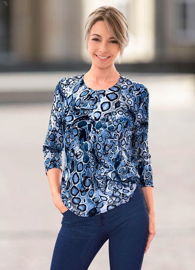 Skjorta med 3/4-l&aring;nga &auml;rmar 