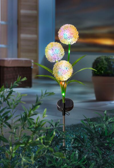 LED-lampa med 3 bollblommor 