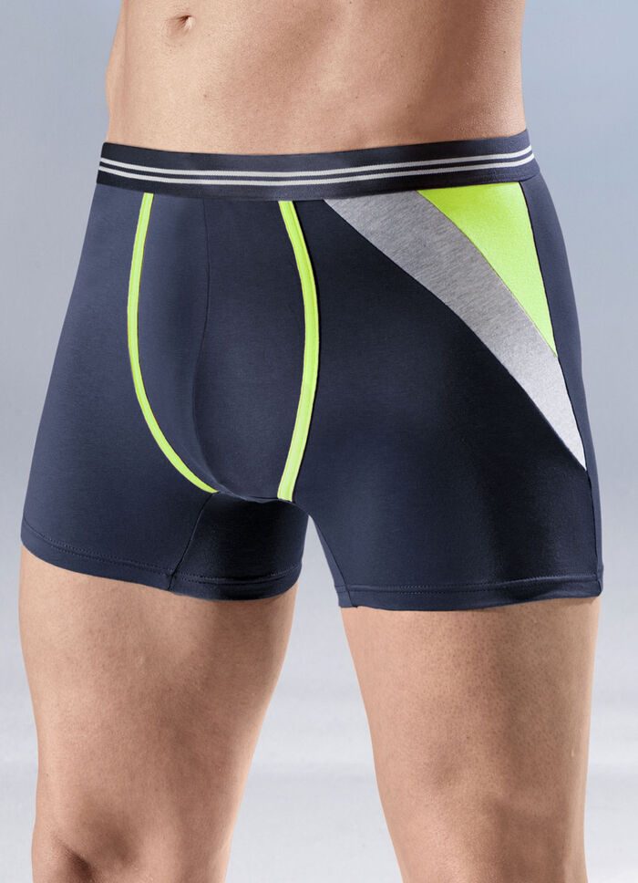 Fyrapack byxor med färgade inlägg 