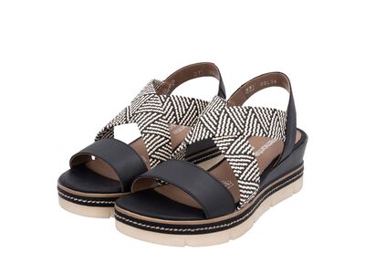 Remonte sandal med fl&auml;tade detaljer 