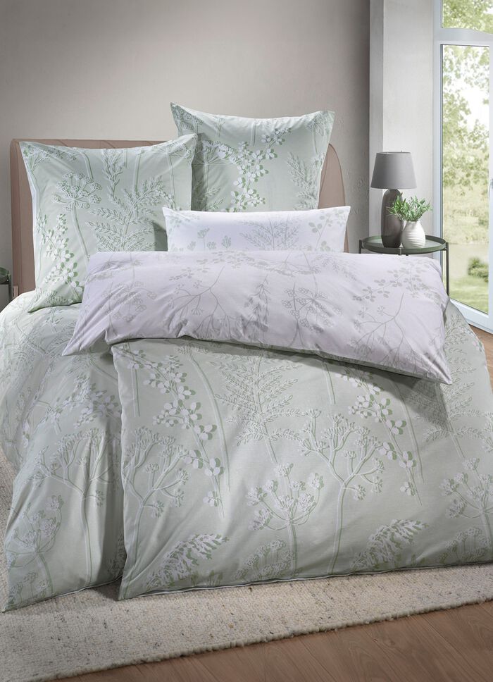 V&auml;ndbart s&auml;ngkl&auml;desset tillverkat av 100 % bomull GR&Ouml;NT