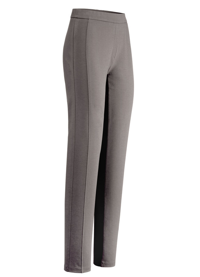 Byxor med figurn&auml;ra delande s&ouml;mmar TAUPE