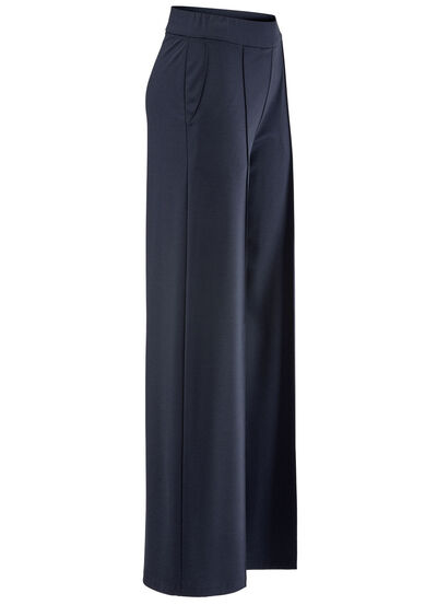 Byxor med stretchig passpoal, , large