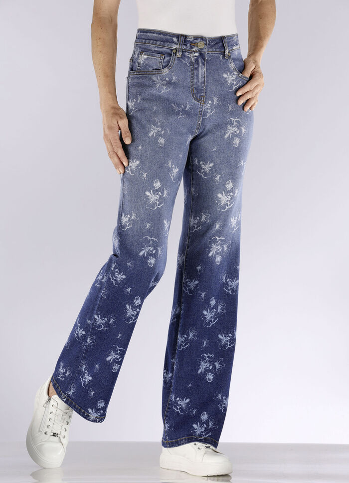 Jeans med en snygg f&auml;rggradering 