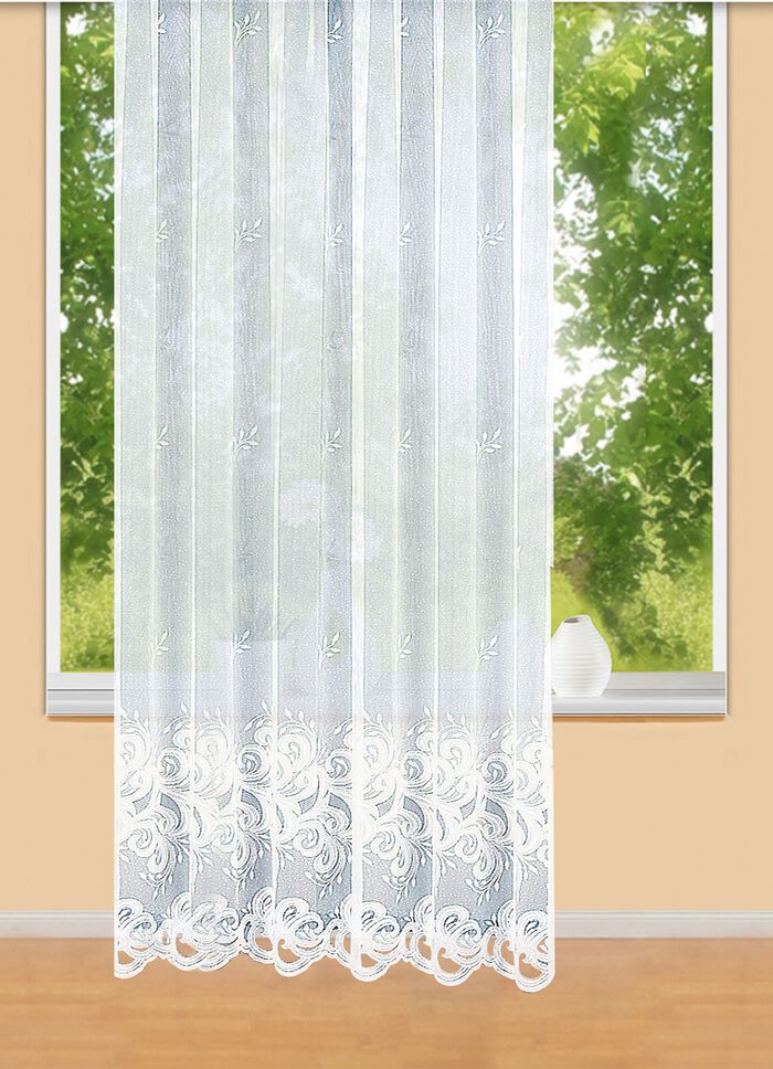 Bed&aring;rande spetsgardin med multiband 