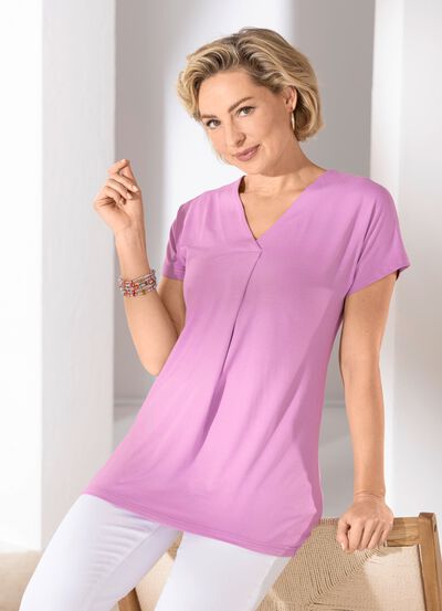 Skjorta med V-ringning 