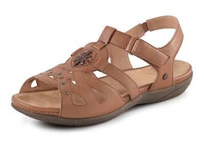 ELENA EDEN sandal med dekorativa nitar och l&auml;derinl&auml;gg 