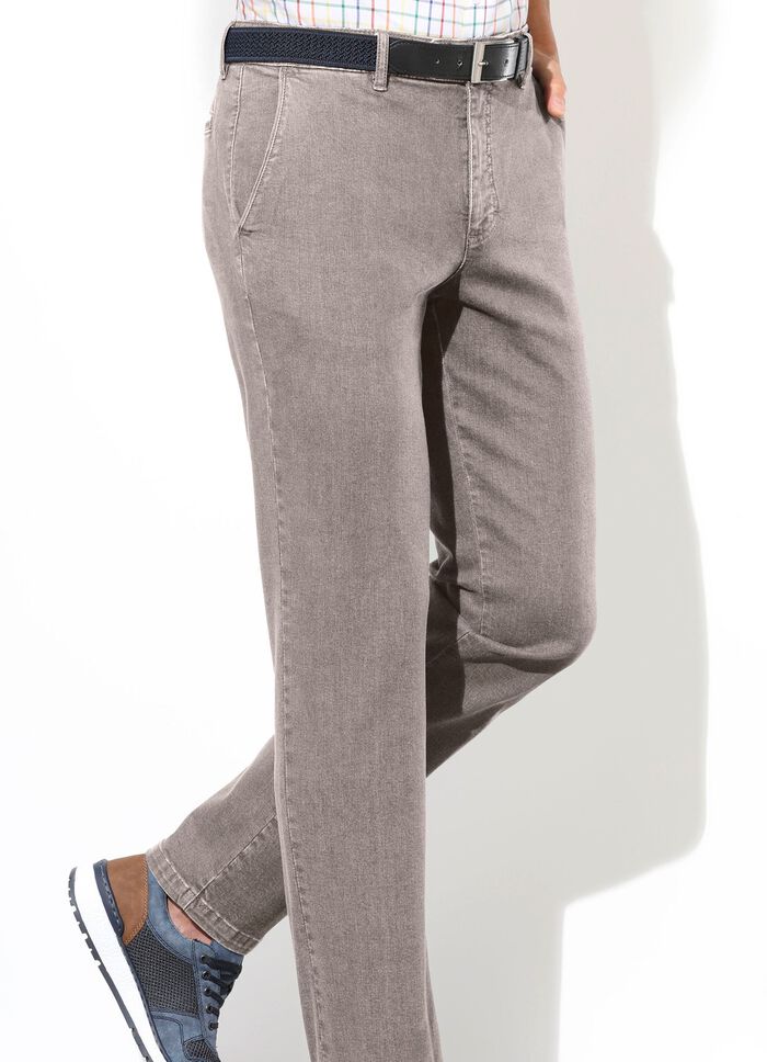 Superstretch jeans fr&aring;n "Suprax" i 4 f&auml;rger SAND