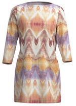 Stickad tunika i tryckt finstickning 