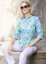 Blus med skjortkrage 