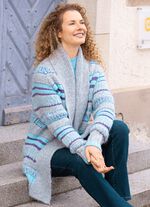 Kraftig stickad kofta 