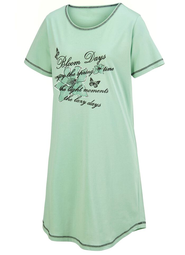 F&ouml;rpackning med tv&aring; nattlinnen, korta &auml;rmar med rund hals 