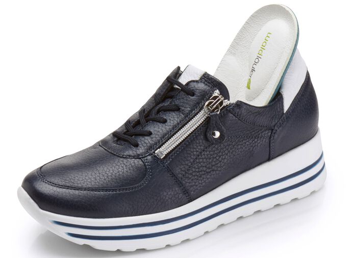 Waldl&auml;ufer, bekv&auml;ma damsneakers, bredd H, med uttagbar fotb&auml;dd 