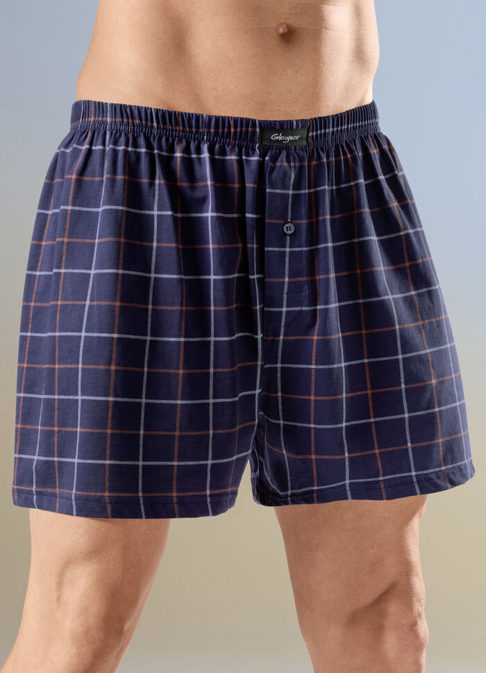 Fyrapack boxershorts med knappgylf, 
