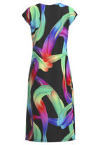 Kl&auml;nning med briljant f&auml;rgtryck design 