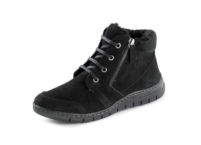 ELENA EDEN, fodrade damst&ouml;vlar, vinterskor, bredd H, med uttagbar fotb&auml;dd SVART