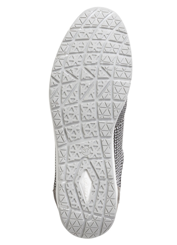 ELENA EDEN sn&ouml;rsko med l&auml;derkanter SVART-VIT-TAUPE