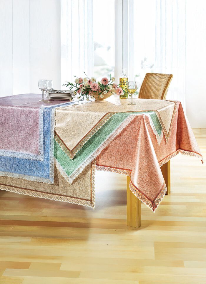 Oljeduksdukar med virkad kant 