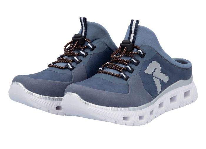 Rieker tofflor med elastiskt snabbsn&ouml;rningssystem med propp 