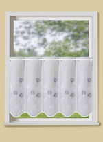 Fint broderad liten fönsterrullgardin 