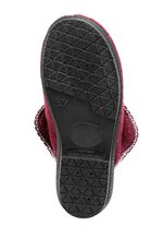 Varma damtofflor, bredd H, med ull BORDEAUX