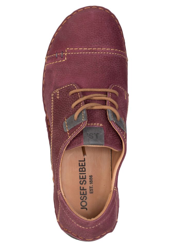 Josef Seibel, klassiska damskor med sn&ouml;rning, vidd G, med uttagbar fotb&auml;dd B&Auml;RGR&Aring;