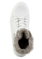 Skosko med snörning gjord av nubuckskinn av nötkinn ISGRÅ